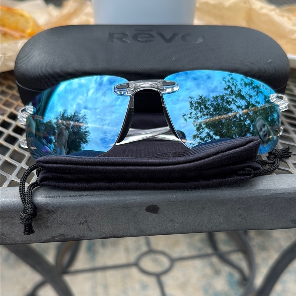 Revo Blue Performance Sunglasses with Mirrored Lenses